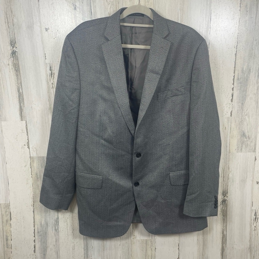 Michael Kors Herringbone Sport Coat Blazer‎ size 46L Two Button Business Casual